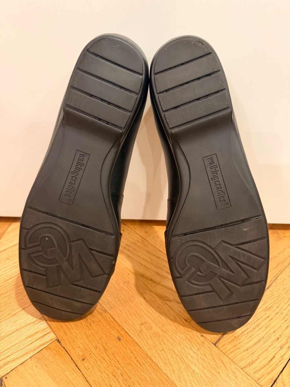 Walking Cradles Black Leather Comfort Flats Size 12 Cushioned Footbed - Picture 6 of 9